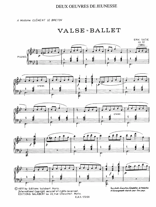 First page of Valse-ballet