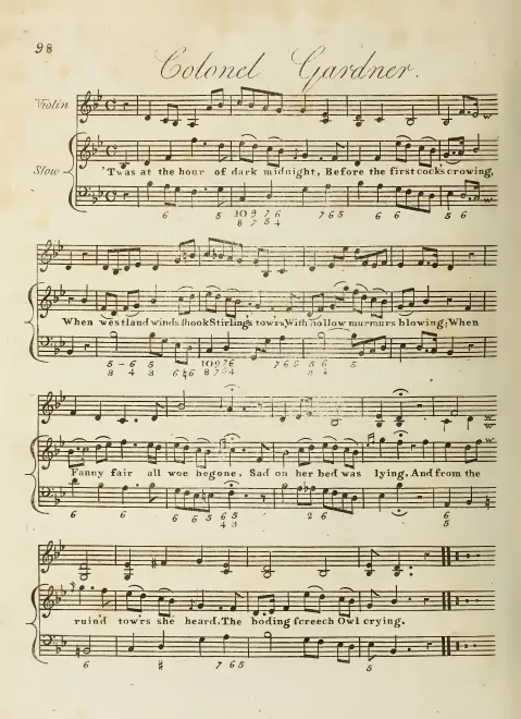 First page of Colonel Gardner