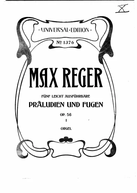 First page of Fünf leicht ausführbare Präludien und Fugen für die Orgel