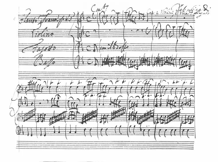 First page of Concerto in G minor, RV 106