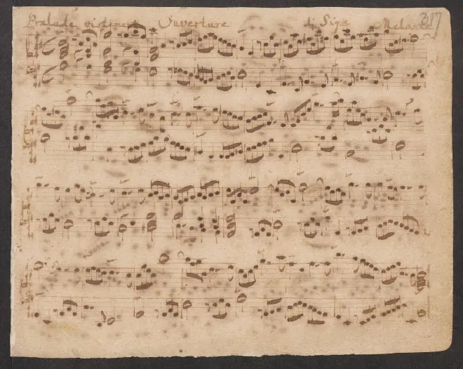 First page of Ouverture in A major