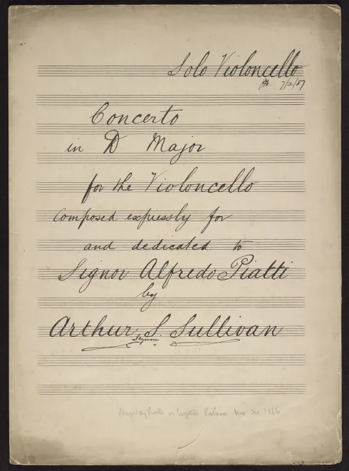 First page of Cello Concerto in D major