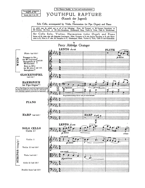 First page of Youthful Rapture