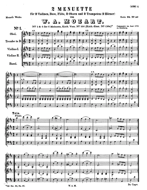 First page of 6 Minuets