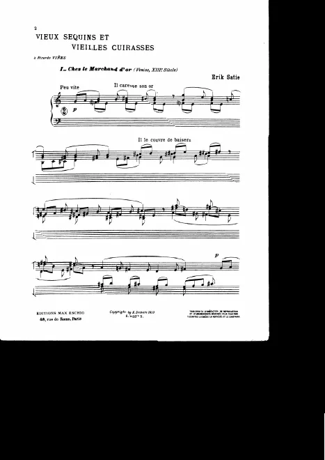 First page of Vieux sequins et vieilles cuirasses