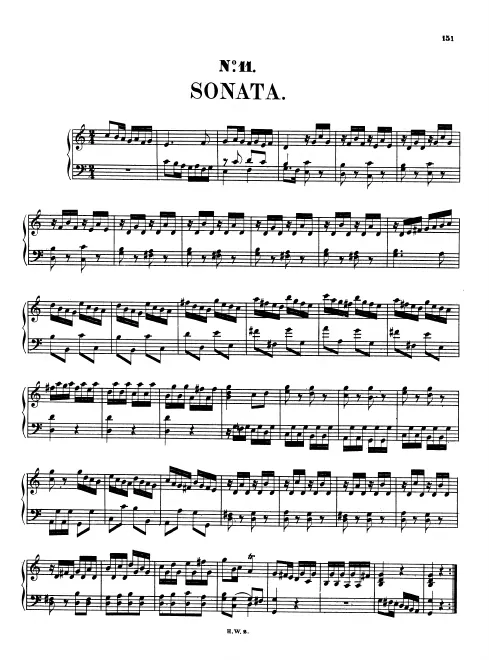 First page of Keyboard Sonata in C major