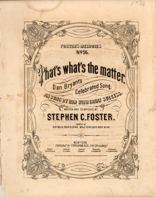 First page of That's What's the Matter
