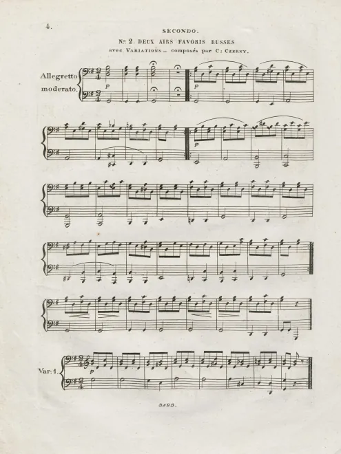 First page of 2 Airs russes variés