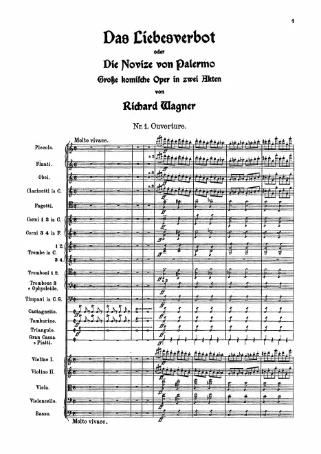First page of Das Liebesverbot