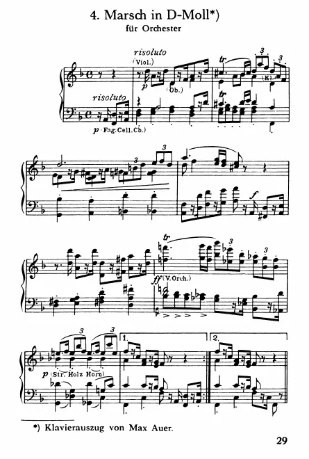 First page of March in D minor