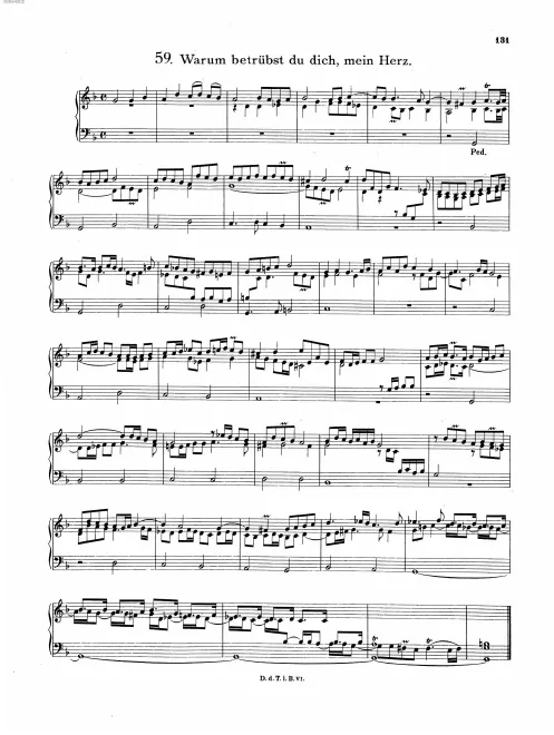 First page of Warum betrübst du dich, mein Herz