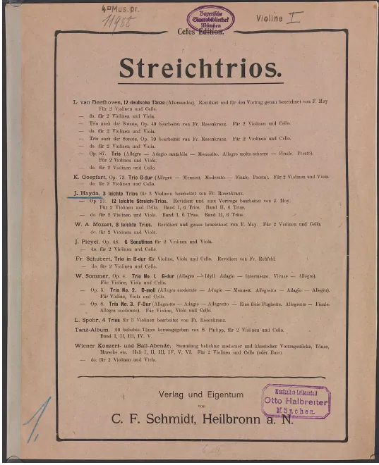 First page of 3 String Trios