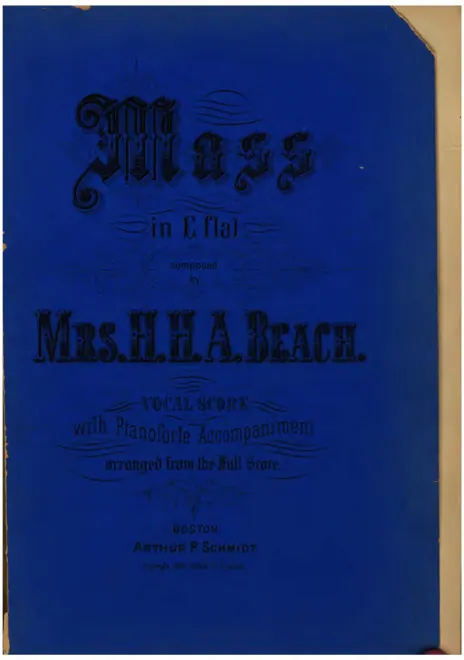 First page of Mass in E major