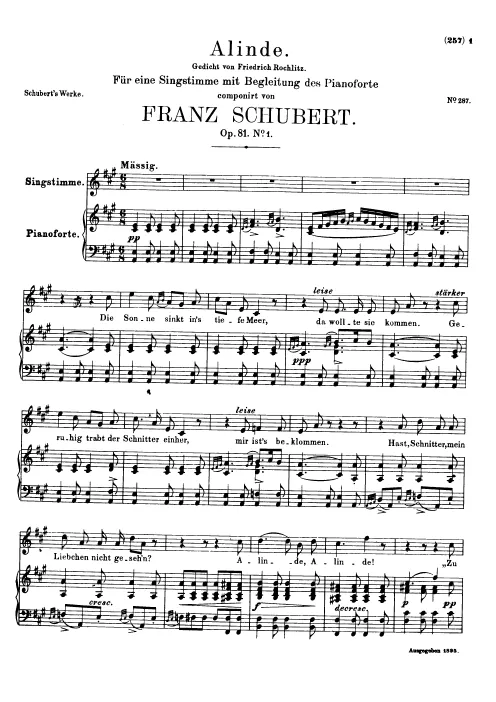 First page of Alinde