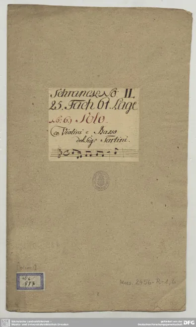 First page of Violin Sonata in B-flat major