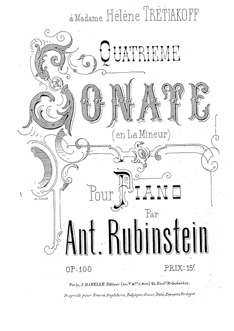 First page of Piano Sonata No.4 in A minor