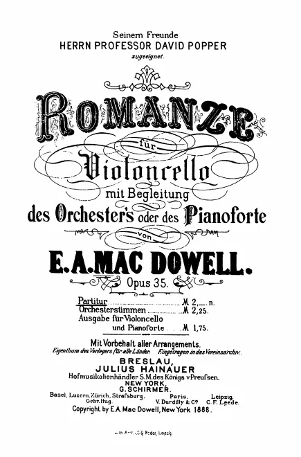 First page of Romanze