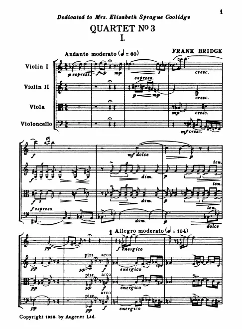 First page of String Quartet No.3