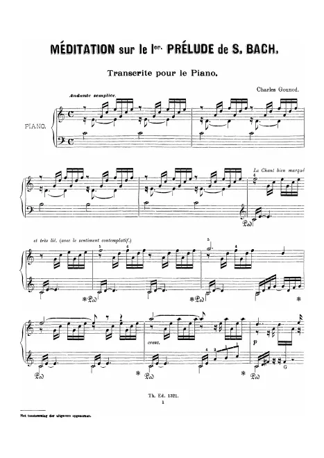 First page of Ave Maria