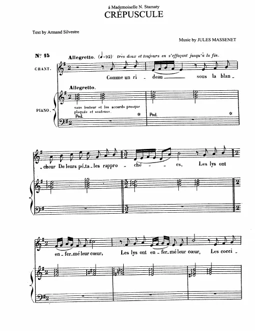First page of Poème pastoral