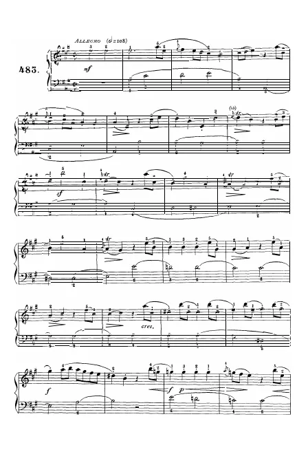 First page of Keyboard Sonata in A major
