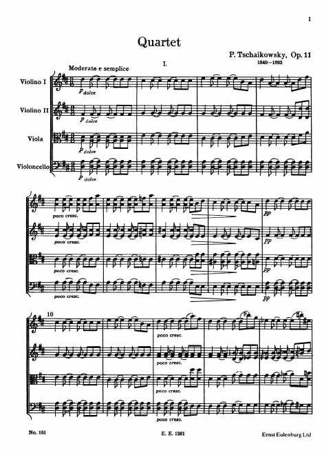 First page of String Quartet No.1