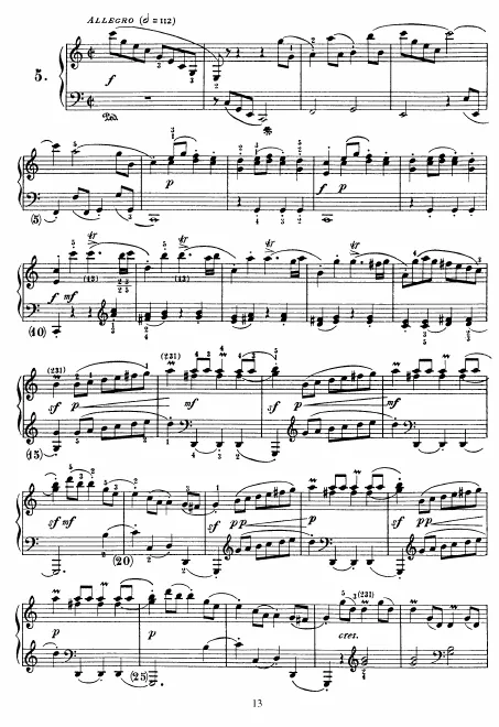 First page of Keyboard Sonata in C major