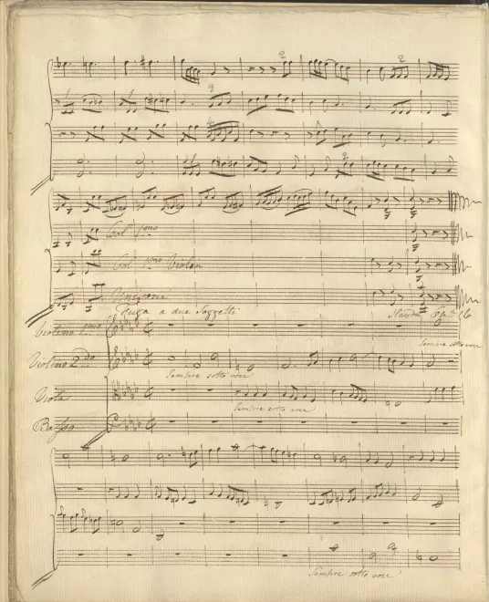 First page of String Quartet in F minor