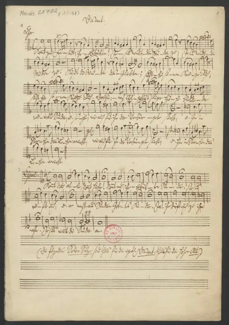 First page of Johannes-Passion 1757, TWV 5:42