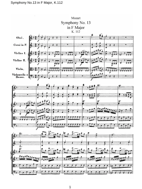 First page of Symphony No.13