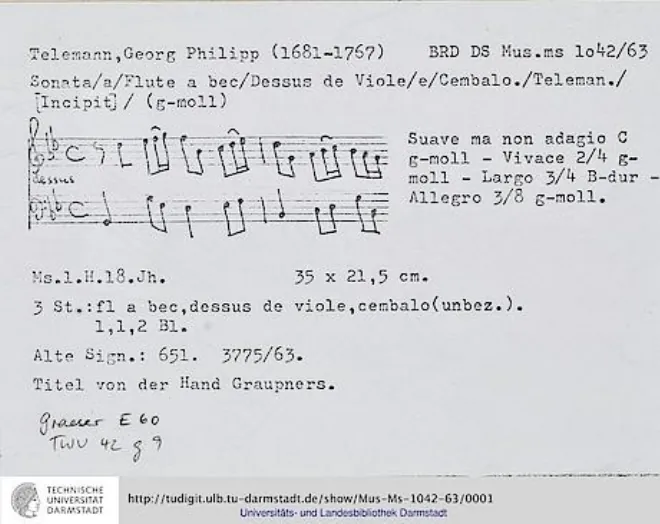 First page of Trio Sonata