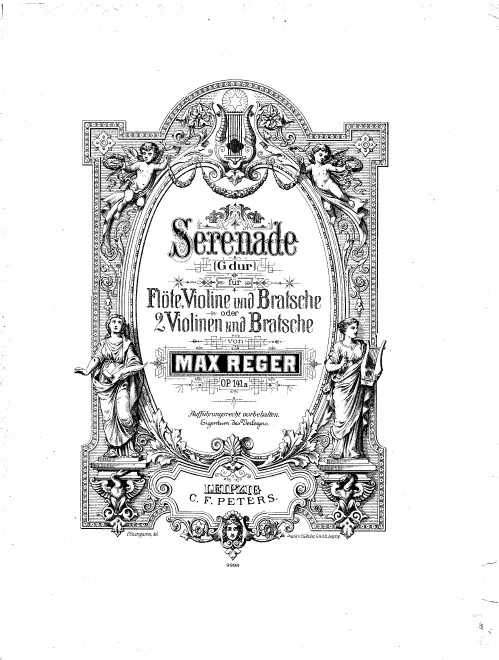 First page of Serenade for Flute, Violin and Viola
