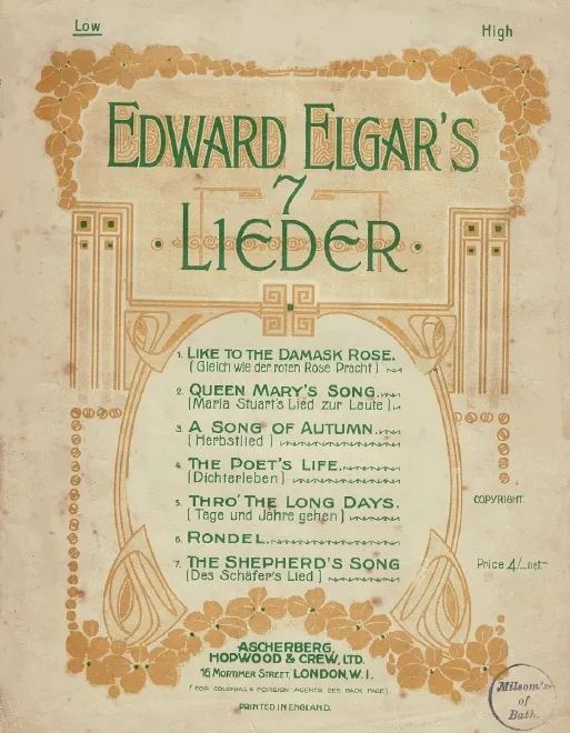 First page of Seven Lieder