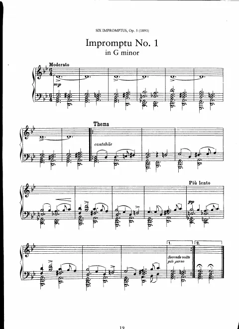 First page of 6 Impromptus