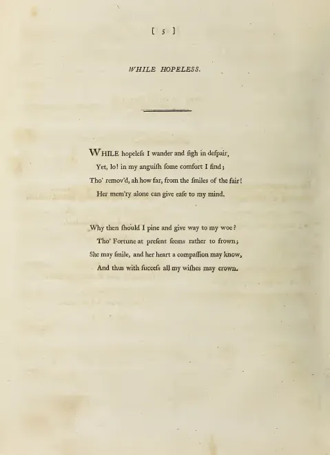 First page of While Hopeless