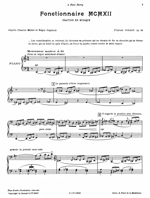 First page of Fonctionnaire MCMXII