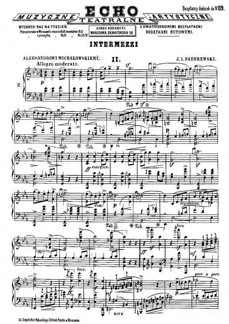 First page of Intermezzo No.2