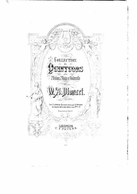 First page of Collection de Quintuors pour 2 Violons, 2 Violas et Violoncelle