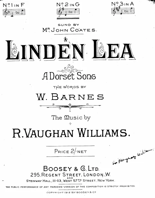 First page of Linden Lea