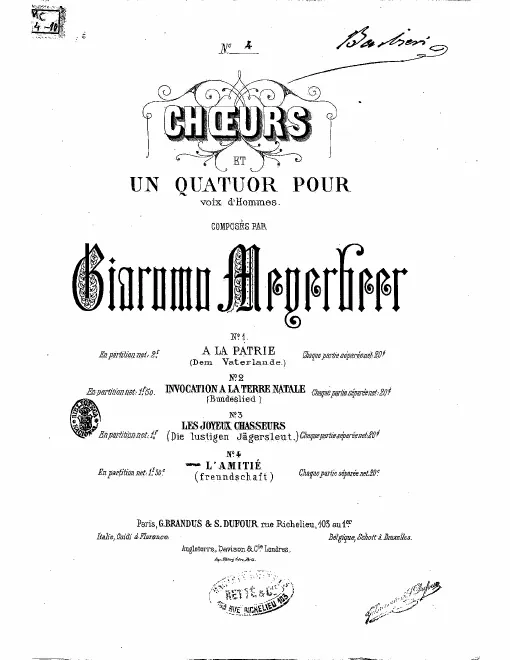 First page of Freundschaft