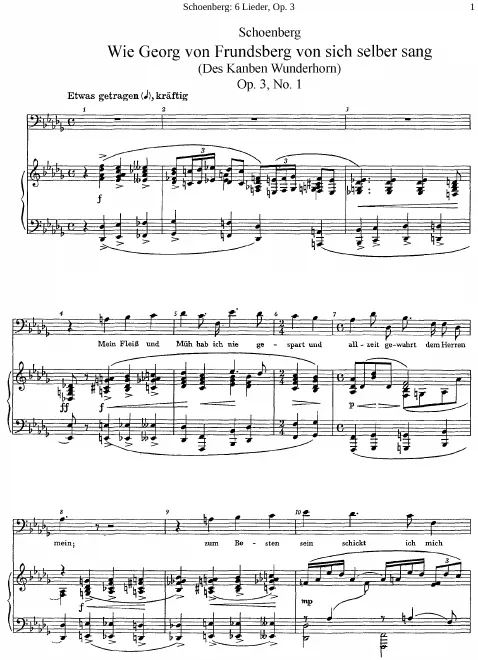 First page of Sechs Lieder