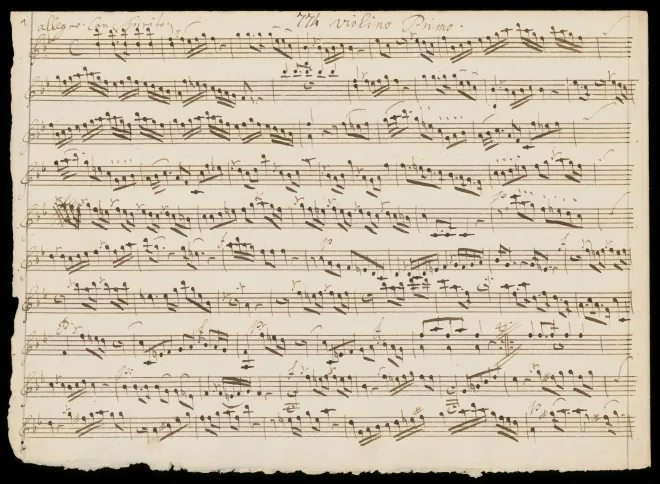 First page of Symphony in B-flat major