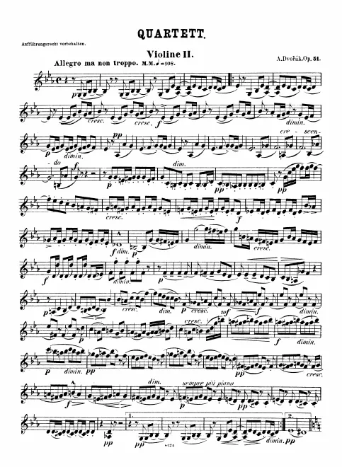 First page of String Quartet No.10