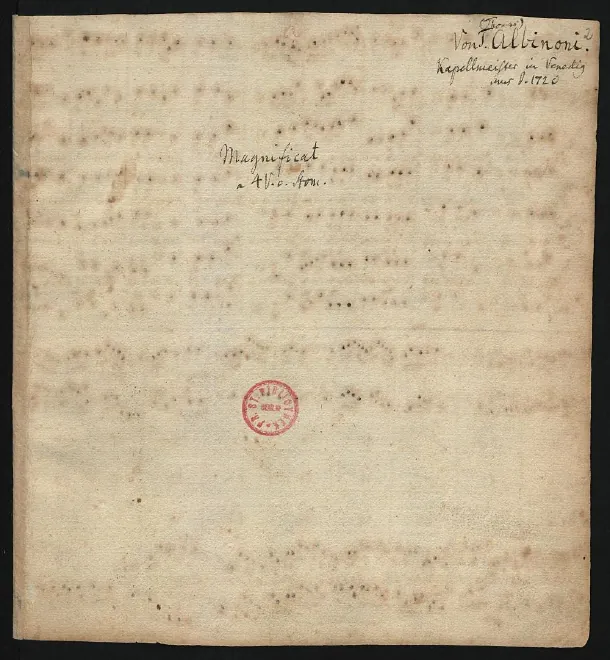 First page of Magnificat in G minor