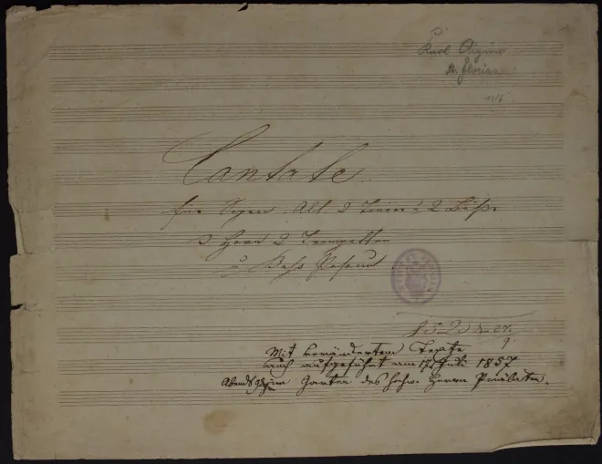 First page of Arneth Cantata