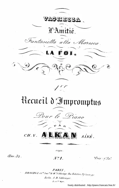 First page of Recueil d'Impromptus