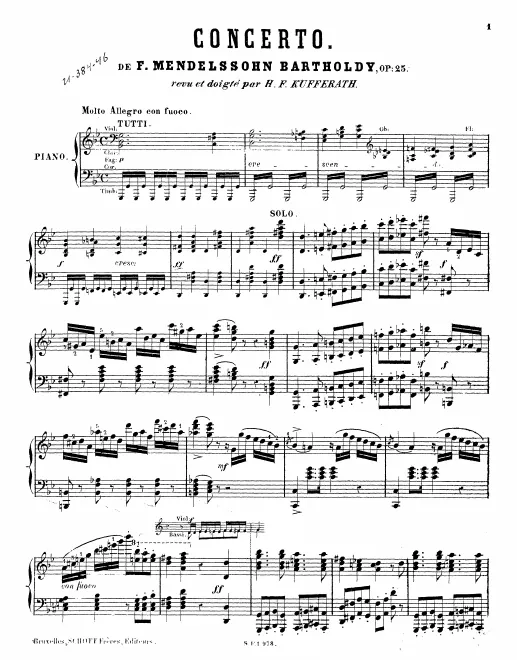 First page of Piano Concerto No.1