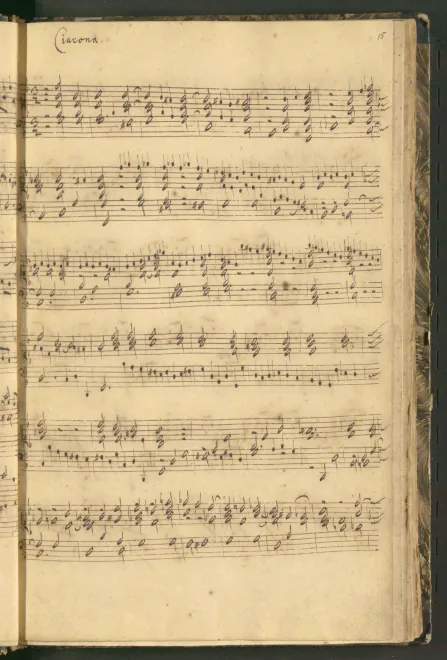 First page of Chaconne in G minor
