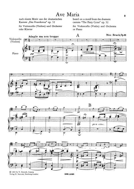 First page of Ave Maria