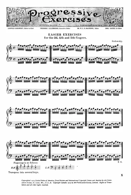 First page of Progressive Exercises